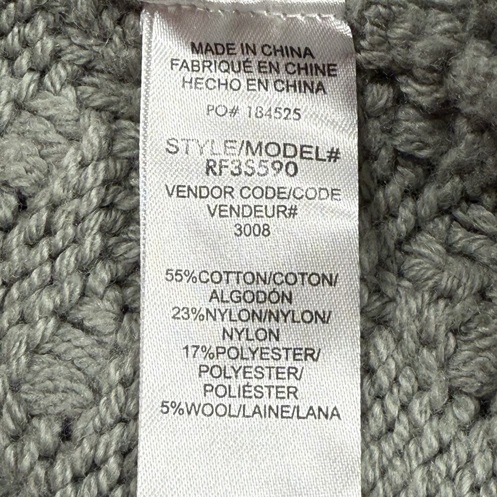 Splendid Elvira Bobble Knit Turtleneck Sweater Sz L Womens 48" Bust Juniper $188 - Picture 9 of 10